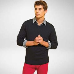 Asquith & Fox Mens Cotton Blend V Neck Sweater