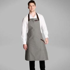 Oliver Harvey Bib Apron with Leather Detailing