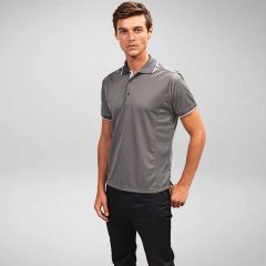 Premier Mens Short Sleeve Contrast Coolchecker Polo Shirt