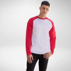 Skinnifit Mens Long Sleeve Baseball T-Shirt