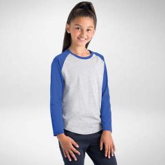 Skinnifit Kids Long Sleeve Baseball T-Shirt