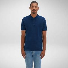 Short Sleeve Organic Denim Polo Shirt