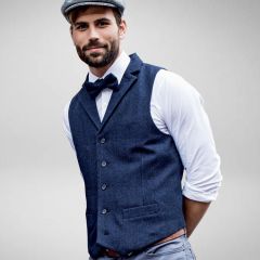 Premier Mens Herringbone Waistcoat