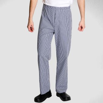 Tibard Elasticated Gingham Chef Trouser